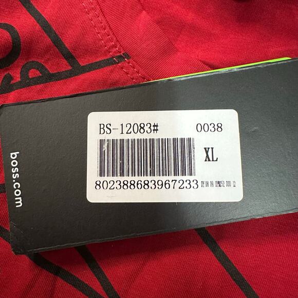 HUGO BOSS Men's Logo Tape-Print T-Shirt Size XL In Red - Picture 4 of 8